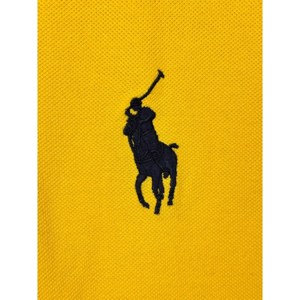 Polo Ralph Lauren Brasil Custom Slim Fit Polo Shirt Yellow Mens Medium